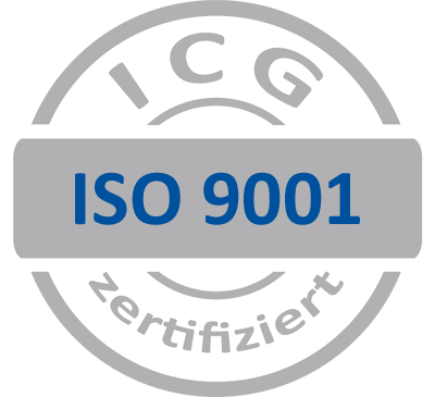 ISO 9001 certification symbol of ICG for weyer IngenieurPartner GmbH