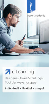 Deckblatt des Flyers zum Thema e-Learning