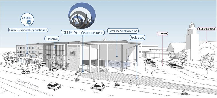 Wettbewerbs- und Vergabeverfahren Wasserturm Skizze